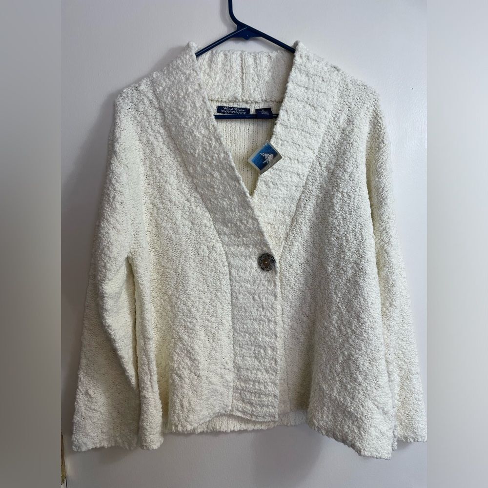 NWT Vintage Wind River Boucle Cream Cottagecore Cardigan in Medium
